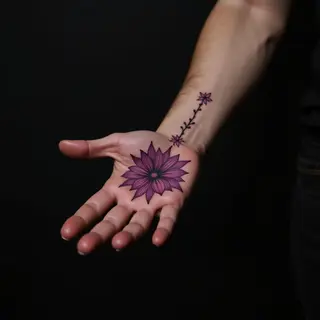 Violet Micro-Realism Geometric Tattoos for Men