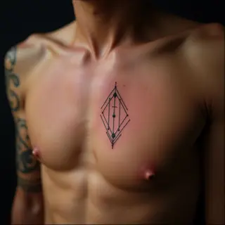 Easy Geometric Sternum Tattoos for Beginners