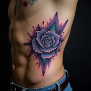 XXL Ribcage Tattoos: Bold Geometric Old School Designs for Guys