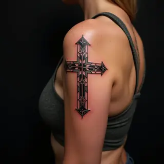 Meaningful Geometric Religious Tattoos for Women