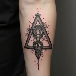 Geometric Snake Tattoo: A Study in Form and Symbolism