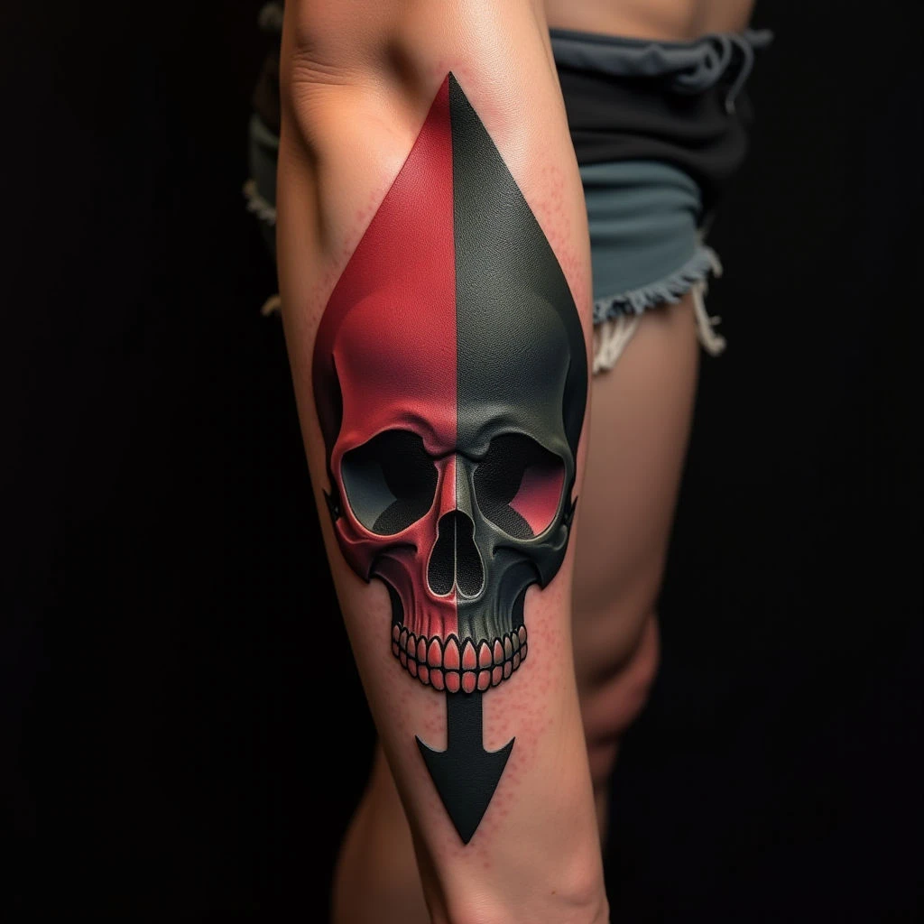 Bold Neo-Traditional Geometric Tattoos for Behind the Ear