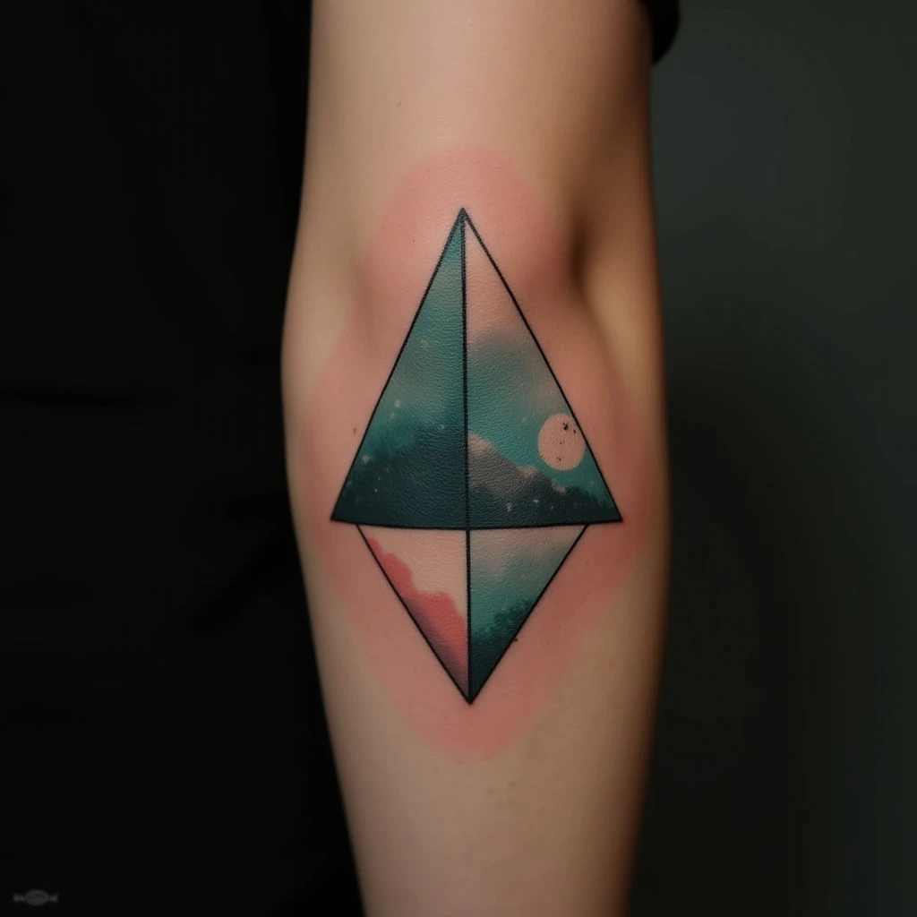 Simple Geometric Arm Tattoos for Girls