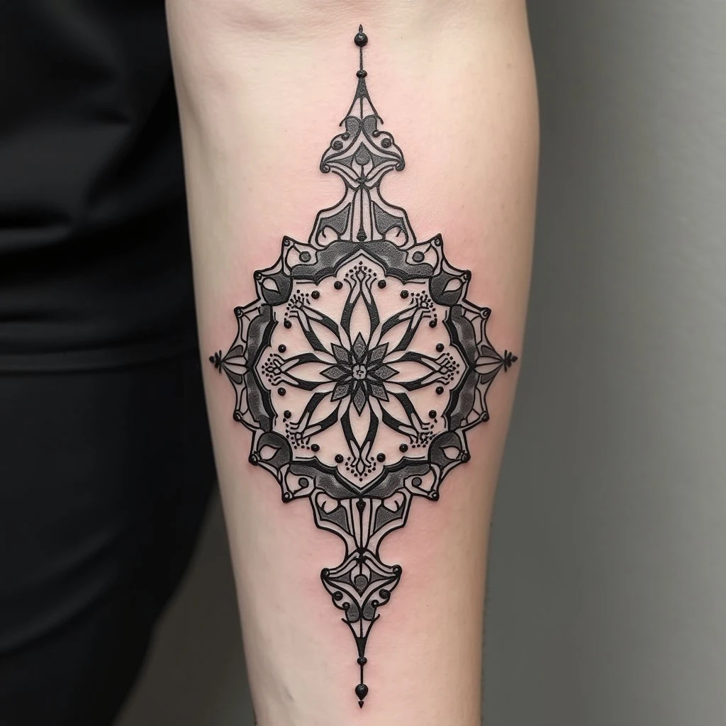 Geometric Tattoo Designs Inspired by Islamic Art for Girls