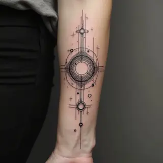 Geometric Harmony: A Forearm Tattoo Exploration