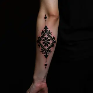Bold Ornamental Geometric Sleeve Tattoos for Guys