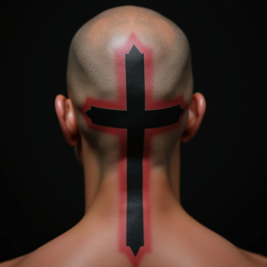 Bold Traditional Cross Tattoos for the Head: Designs & Inspiration
