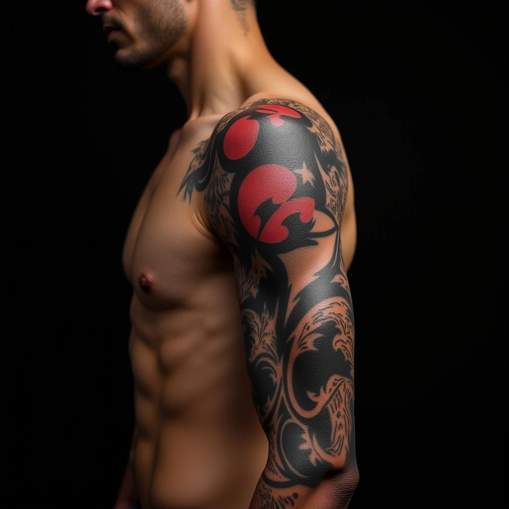 Trash Polka Geometric Head Tattoos for Women