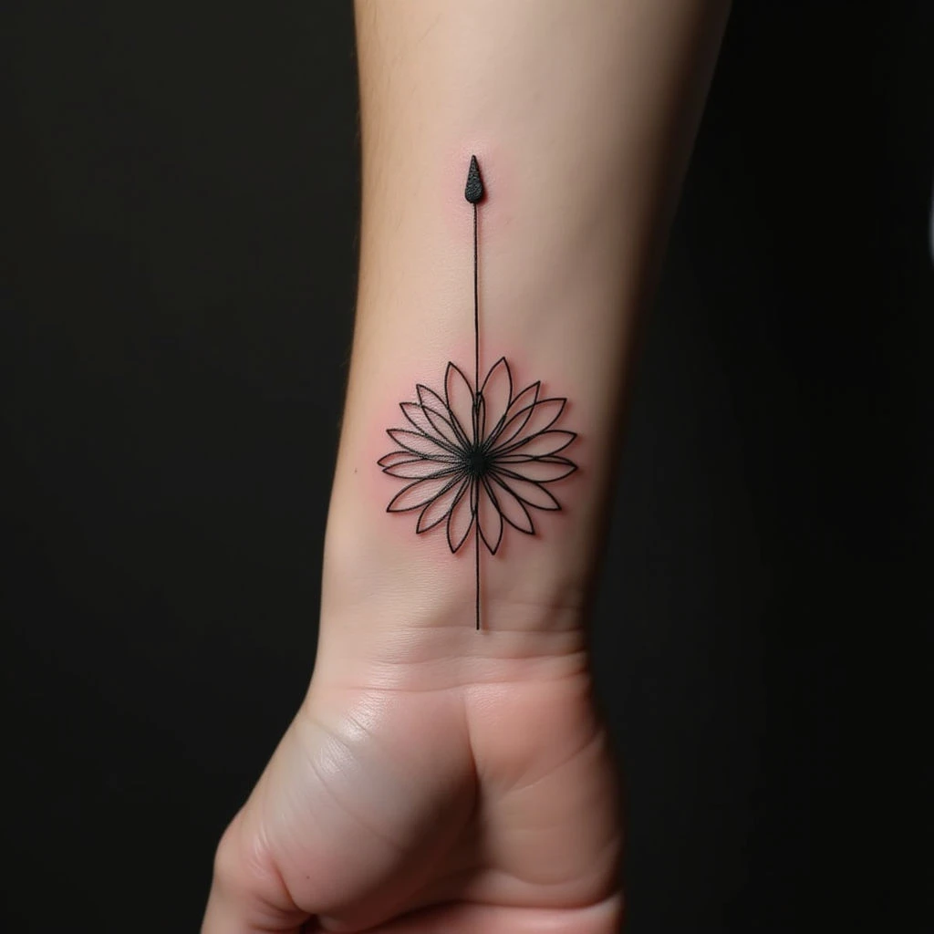 Silver Geometric Wrist Tattoos for Girls - XXL Designs