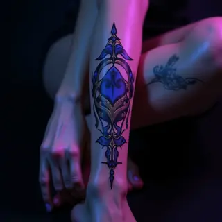 Rihanna Inspired Gothic Calf Tattoo Meanings