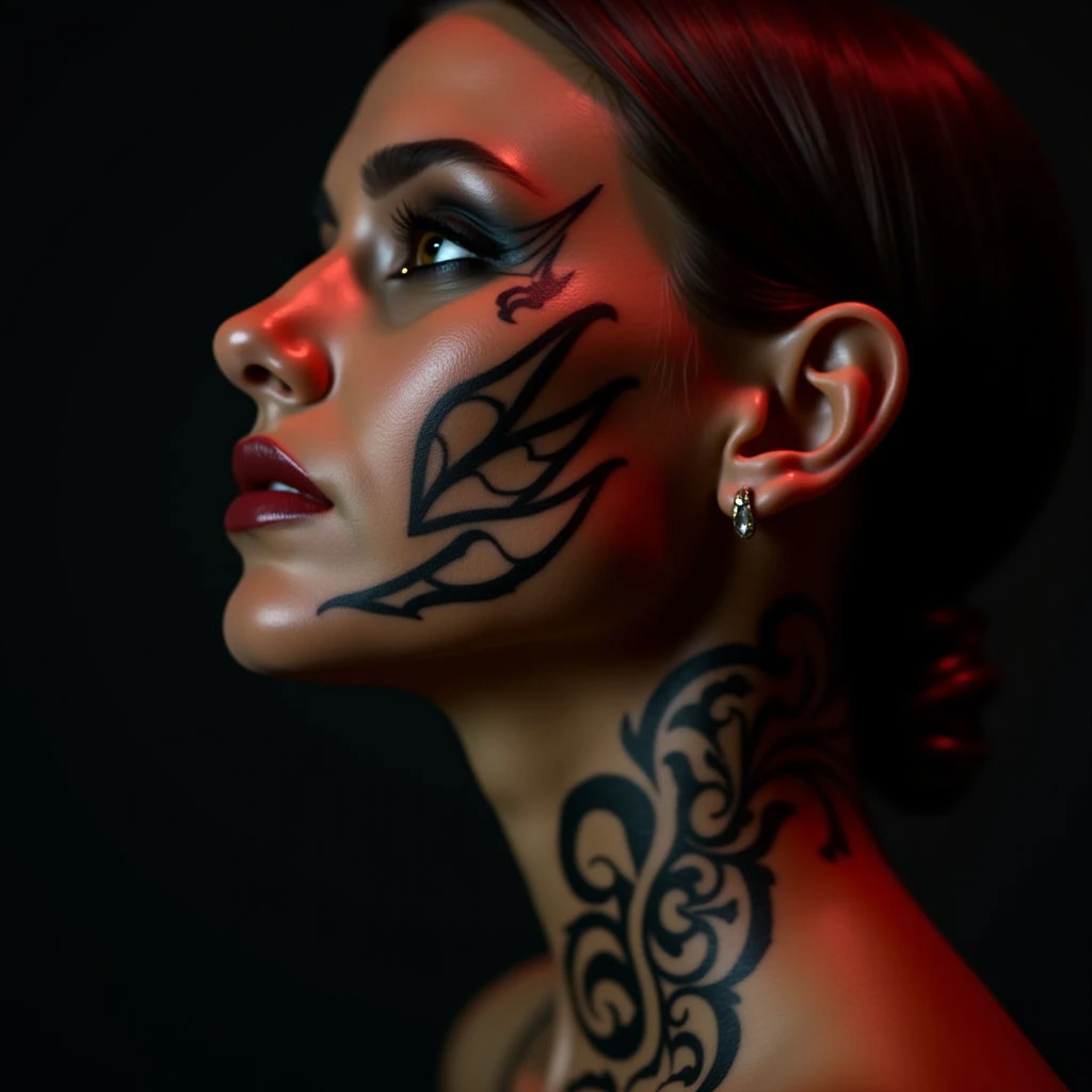 Tiny Gothic Face Tattoos: Placement & Meaning