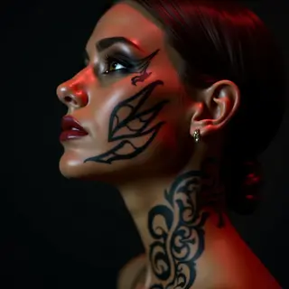 Tiny Gothic Face Tattoos: Placement & Meaning