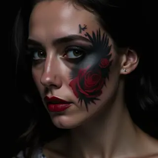 Darkly Beautiful Gothic Face Tattoos for Women