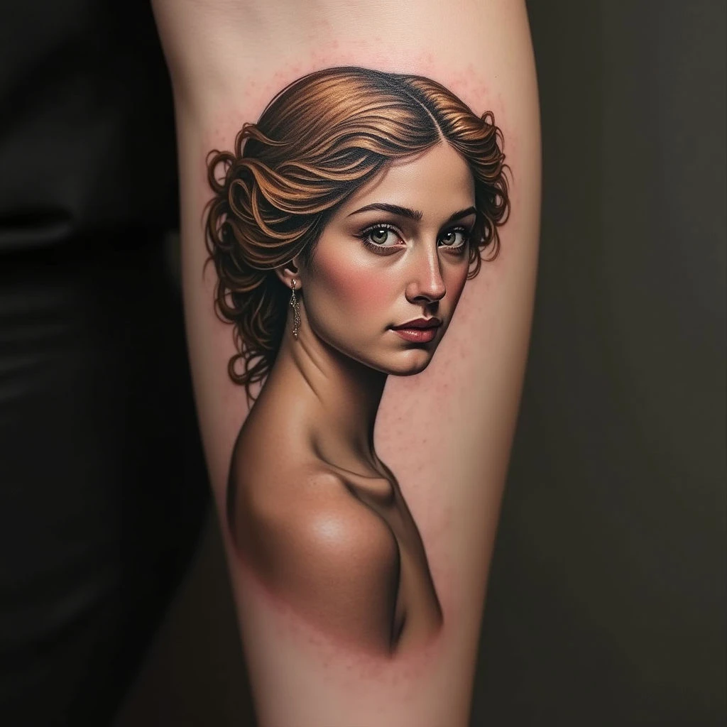 Half Body Tattoo Ideas: Renaissance Beauty & Timeless Portraits