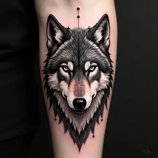Half Geometric Wolf Tattoo: Meaning & Design Inspiration