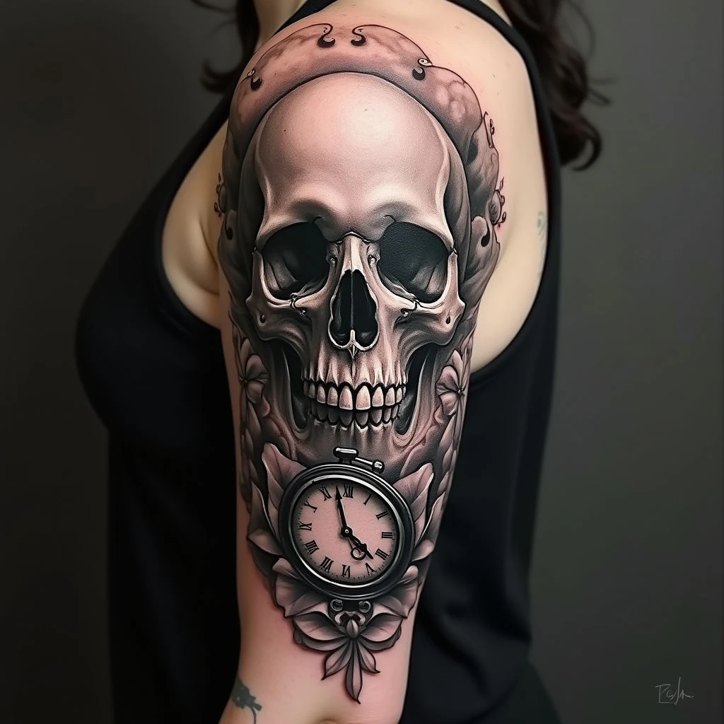 Half Sleeve Skull Designs: A Journey Through Symbolism and Style