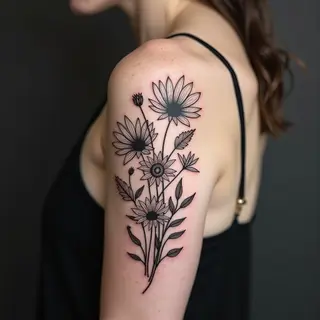 Intricate Floral Half Sleeve Tattoo Design