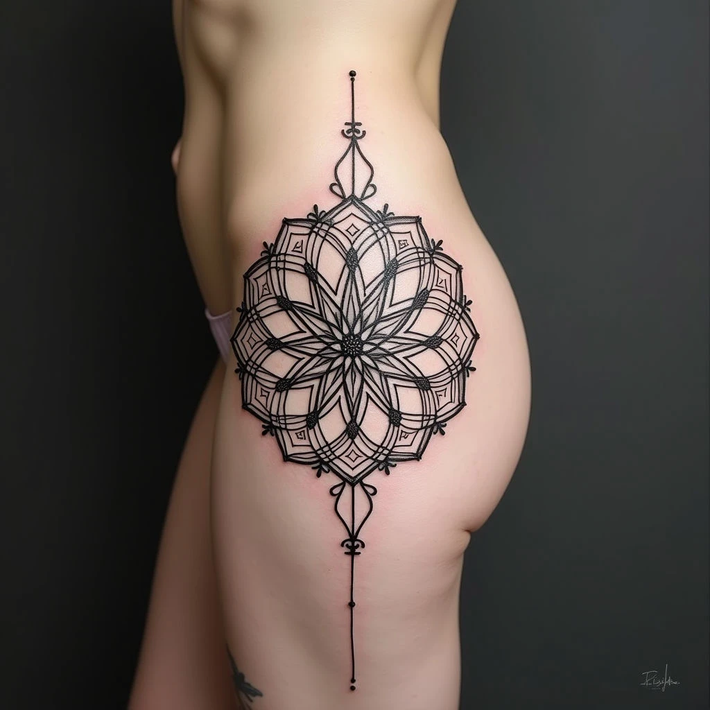 Geometric Mandala Sleeve Tattoo Design