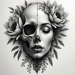 Half Woman Half Skull Tattoo: Meaning & Design Inspiration