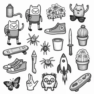 Eclectic Flash Tattoo Collection: A Visual Mashup