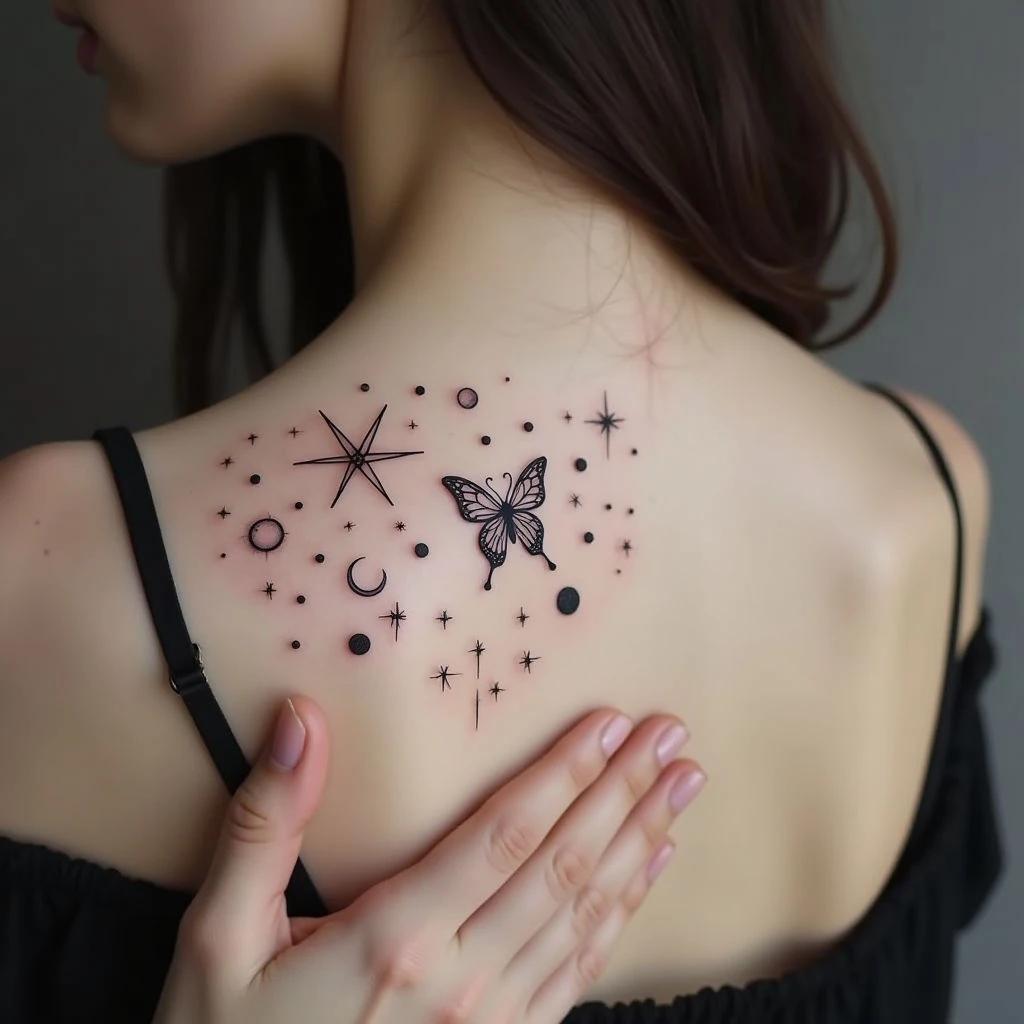 Celestial Hand Tattoo: A Delicate Universe