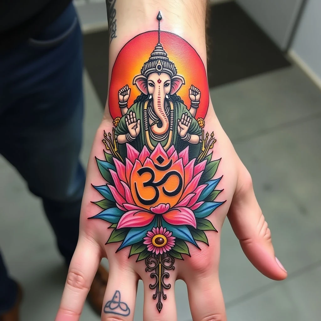 Hindu Tattoo Designs for Male Hand: A Spiritual Guide