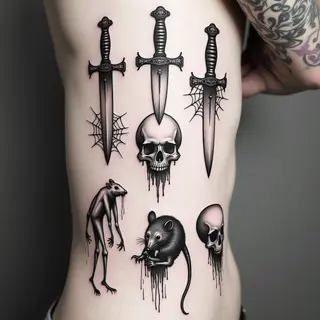 Horror Flash Tattoo Designs: A Collection of Dark Motifs