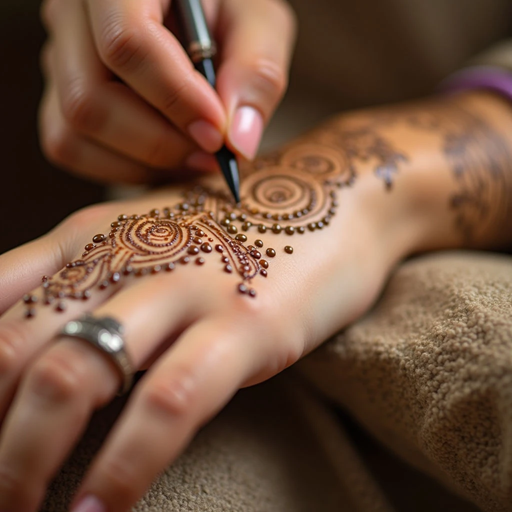 Guiding Hands: Crafting Henna Designs - A Step-by-Step Journey