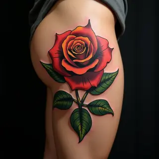 Cute & Easy Illustrative Tattoos for Kids (Thigh Design)
