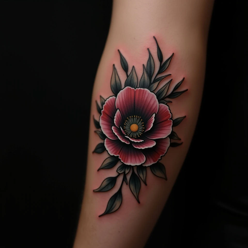 Simple Tribal Flower Tattoos for Ladies: Arm Inspiration