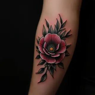 Simple Tribal Flower Tattoos for Ladies: Arm Inspiration