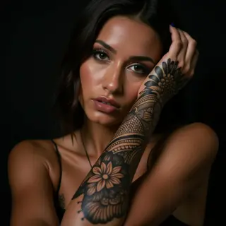 Mesmerizing Mehndi Inspired Face Tattoos: Abstract Designs for Girls
