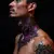 Violet Irezumi Neck Tattoos for Men: Blackwork Inspiration