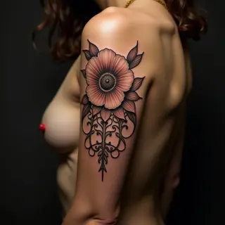 Unique Ornamental Flower Tattoos for Women