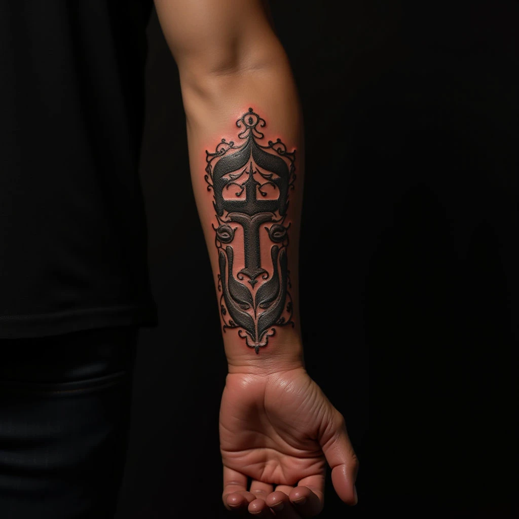 Abstract Italy Tattoos: Metallic Forearm Designs