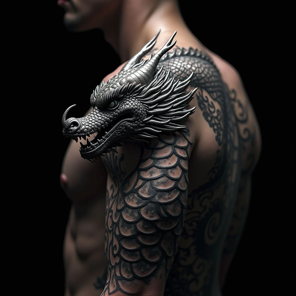 Japanese Black Tattoo Ideas: A Guide to Monochrome Mastery