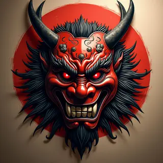 Japanese Demon Mask Tattoo Designs: A Guide to Oni Art