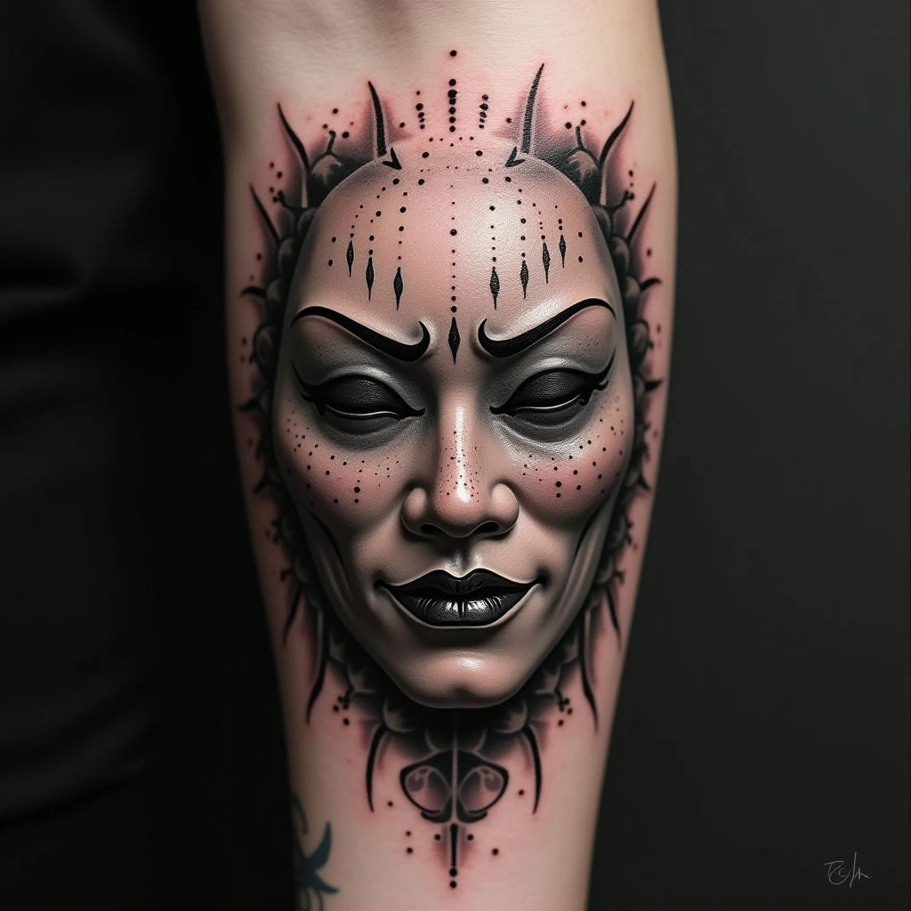 Unveiling the Symbolism: Japanese Mask Tattoo Meanings