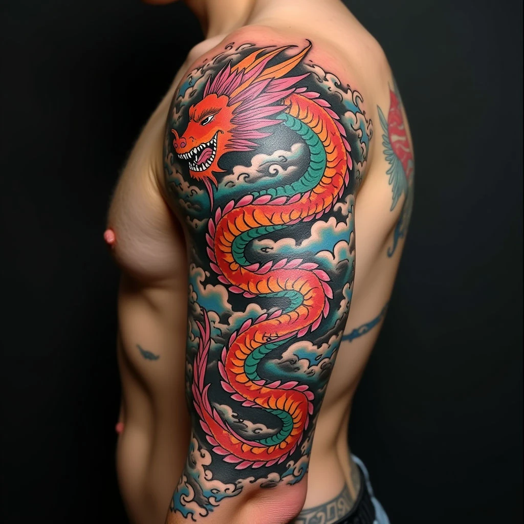 Majestic Dragon Sleeve: A Japanese Traditional Masterpiece