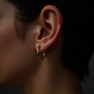 Delicate Gold Lettering Tattoos for Women