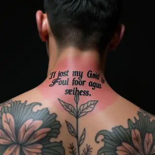 Powerful Bible Quote Neck Tattoos for Men (Linework)