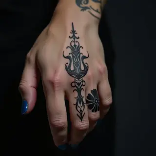 Tiny Words Tattoos on Fingers: Meaningful Blackwork Designs for Girls
