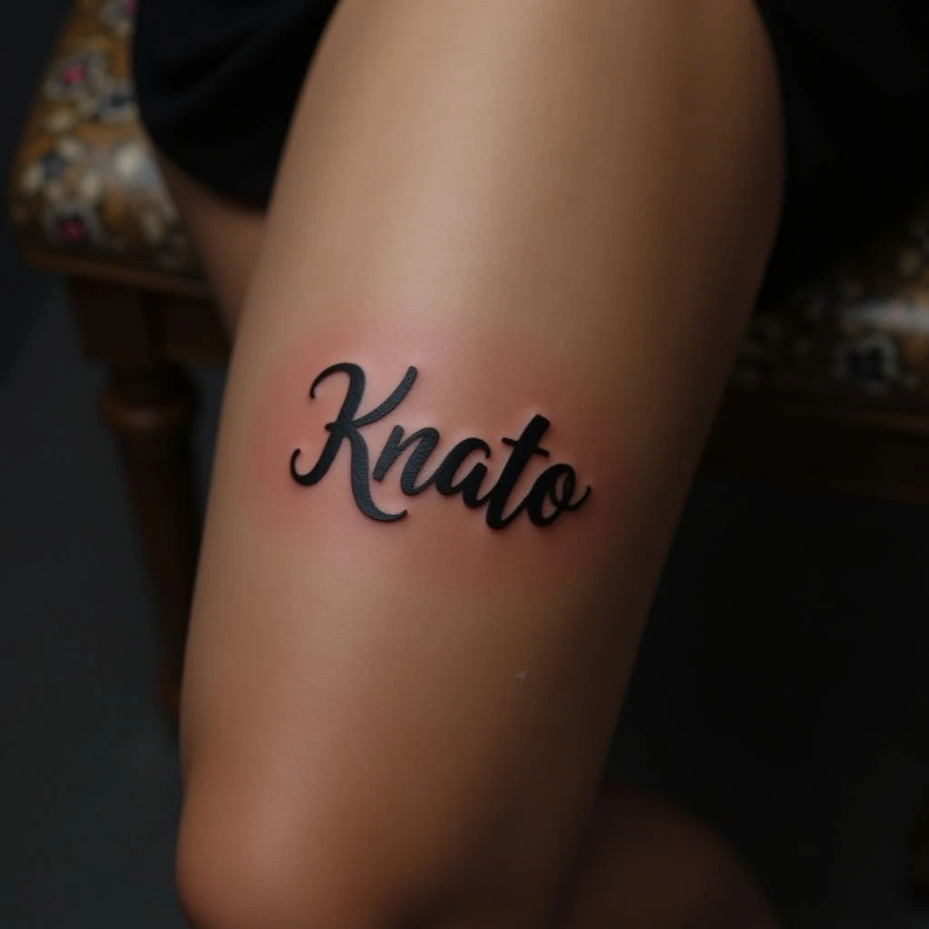 Unique Name Tattoos: Small Calligraphy Designs for Your Knee