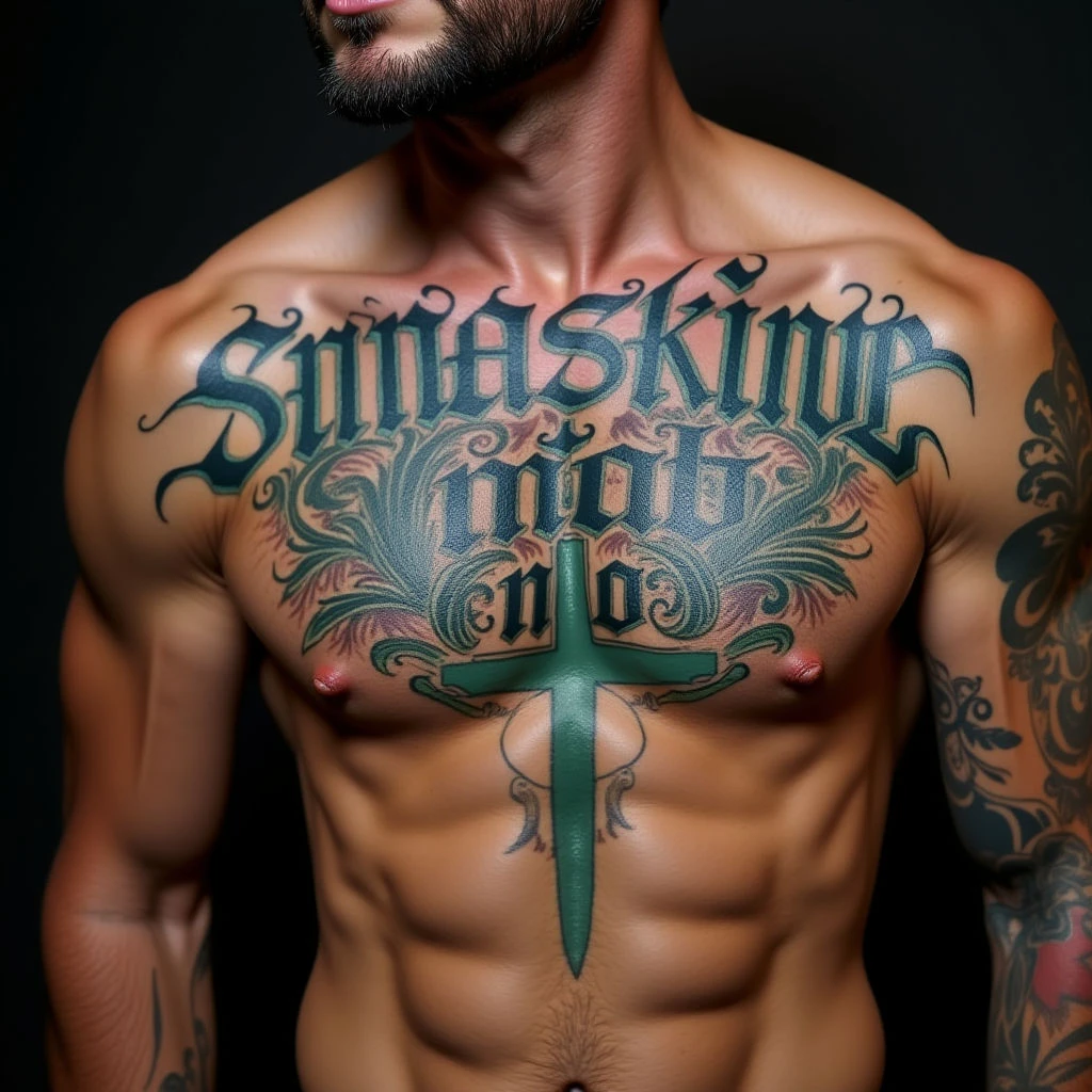Powerful Chest Bible Verse Tattoos for Men