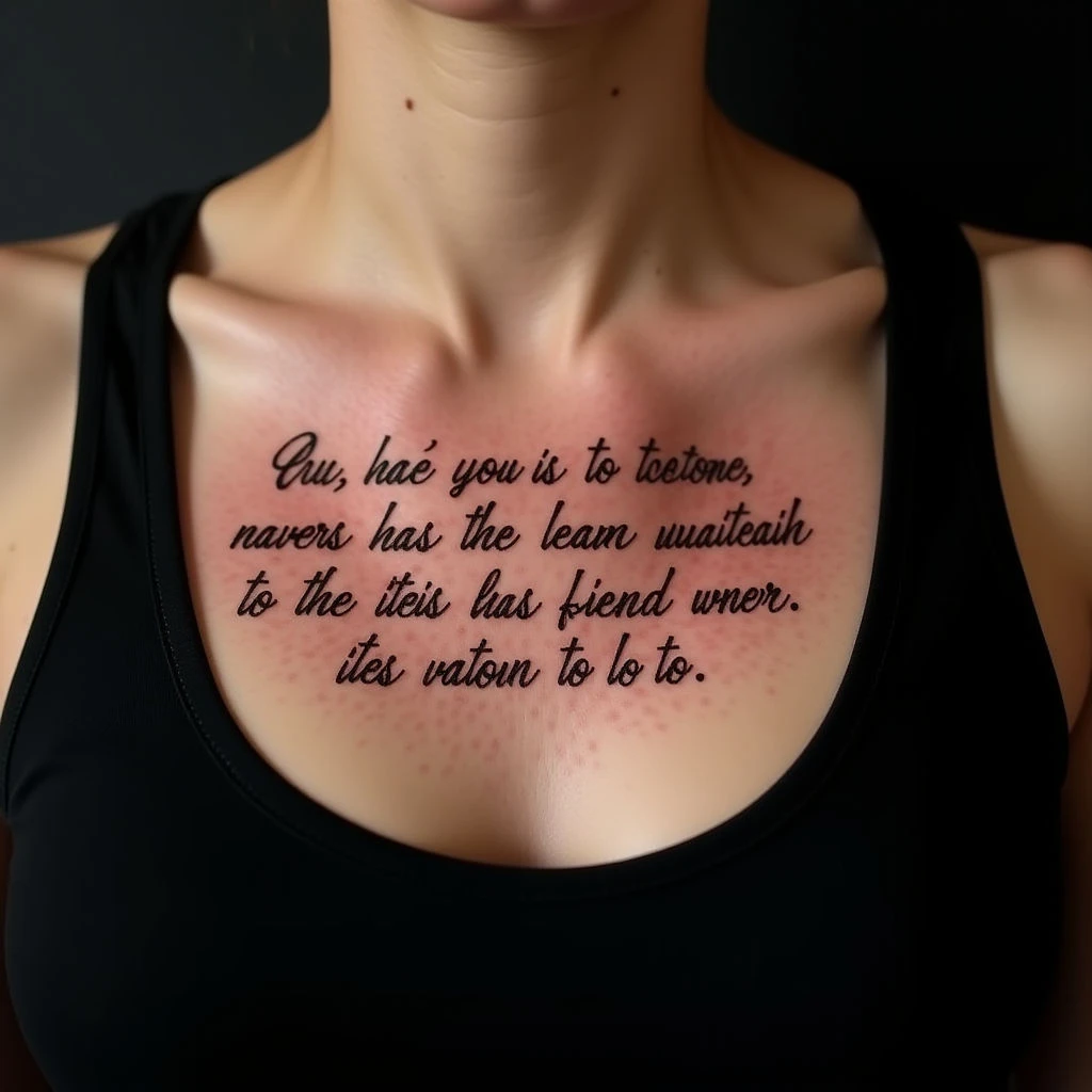Powerful Inspirational Quotes for Chest Lettering Tattoos