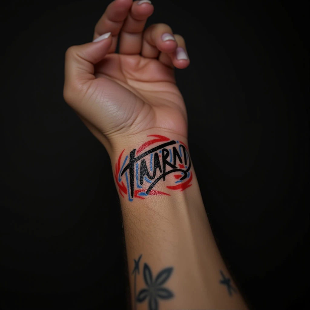 Cool Lettering Collarbone Tattoos for Guys