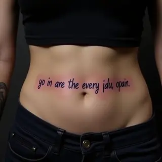 Cute Quotes for Fine Line Stomach Tattoos in Purple