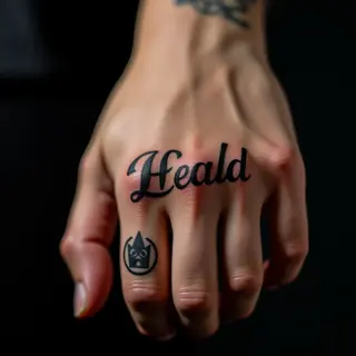 Meaningful Finger Lettering Tattoos for Men