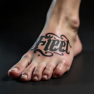Foot Tattoo Cover Up: XXL Lettering Designs for Men
