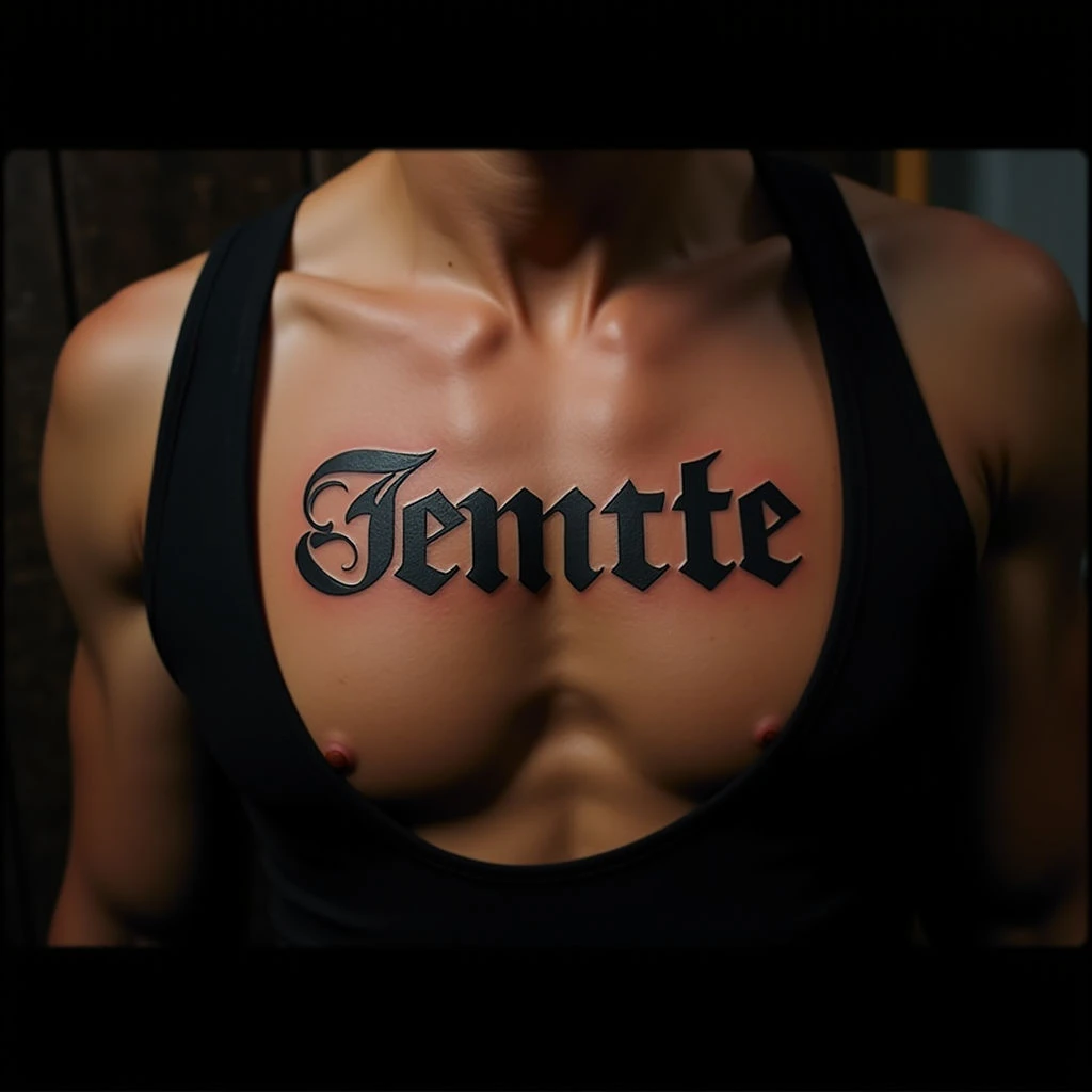 Japanese Lettering Chest Tattoos: Meaningful Name Designs